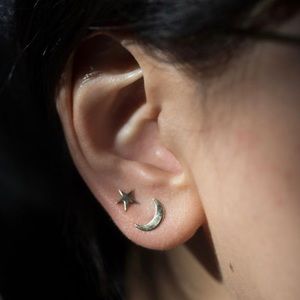 Catbird Tiny Dancer Studs, 14k Yellow Gold